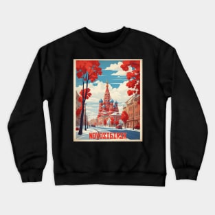 Novosibirsk Russia Vintage Tourism Poster Crewneck Sweatshirt